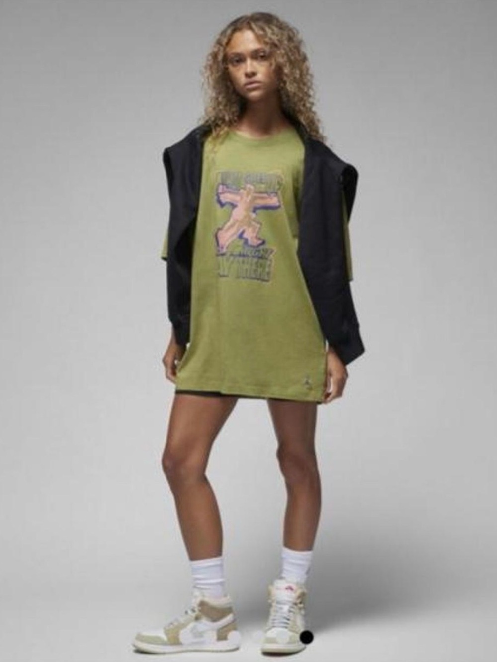 Jordan Olive Green Graphic Short Sleeve Tee